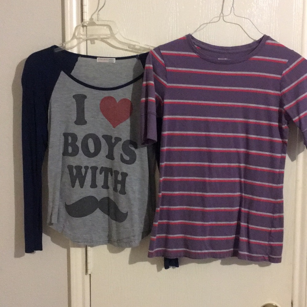 Two juniors shirts.